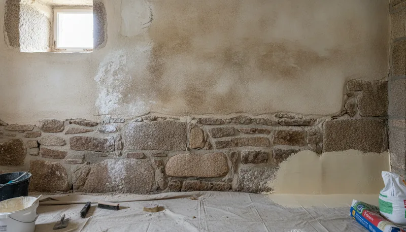 Maison de pêcheur rongée par les sels marins à Concarneau