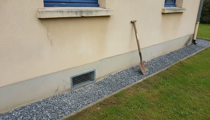 Vide sanitaire saturé sous un pavillon de plateau à Guipavas